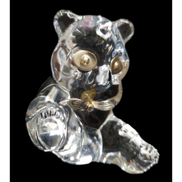 Igor Carl Faberge Panda Bear Paperweight Glass Art Signed 1989 FM Made in France - Picture 3 of 16